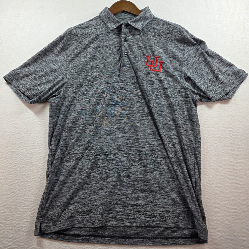 Under Armour University of Utah Polo Mens‎ Large Tall Grey HeatGear Loose Fit